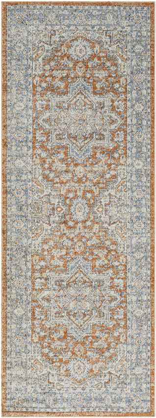 Elkhorn Traditional Burnt Orange Washable Area Rug