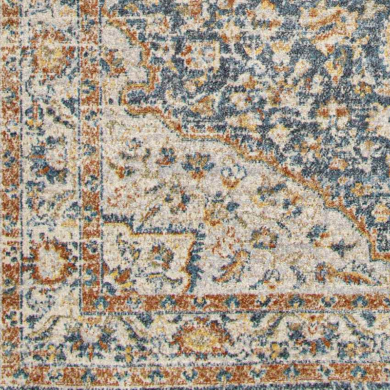 Ensign Traditional Burnt Orange Washable Area Rug