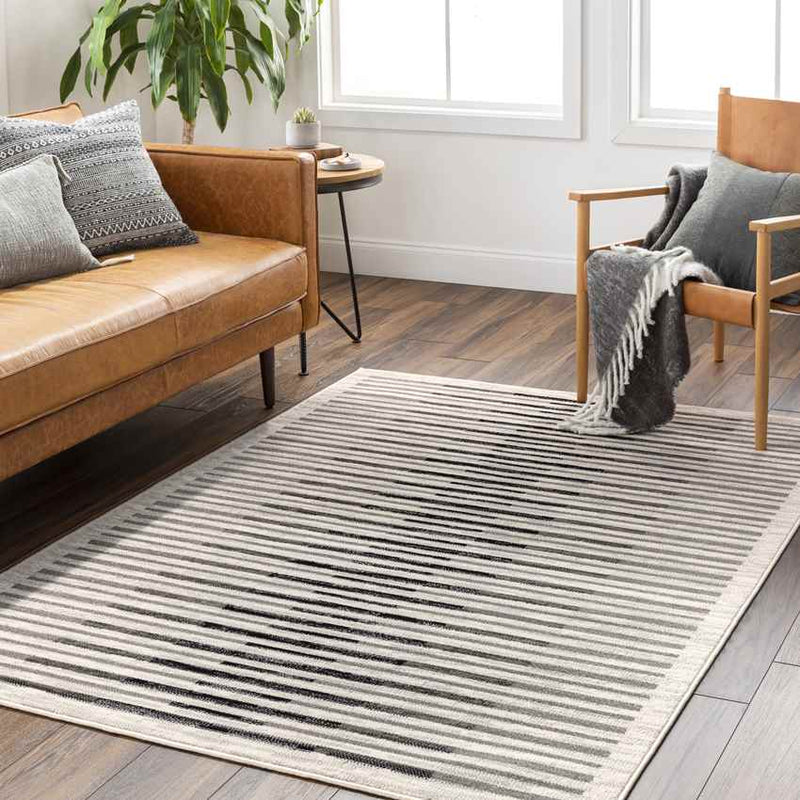 Bucklin Modern Charcoal Area Rug