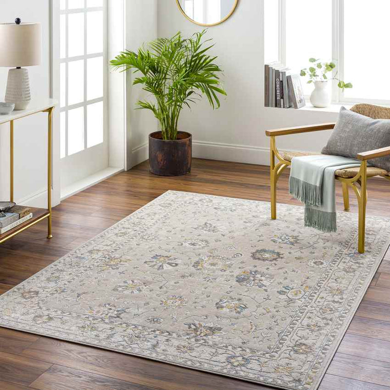 Falls Traditional Taupe Area Rug