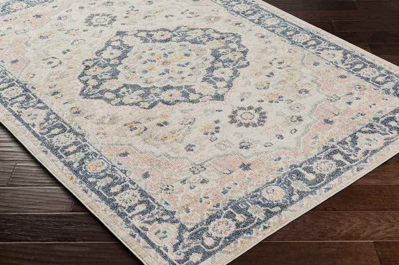 WaKeeney Traditional Cream Washable Area Rug