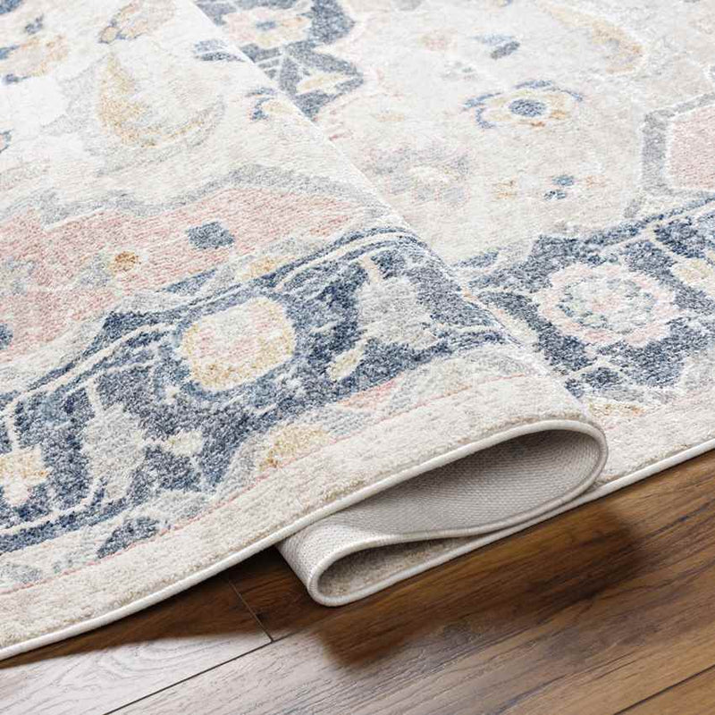 WaKeeney Traditional Cream Washable Area Rug