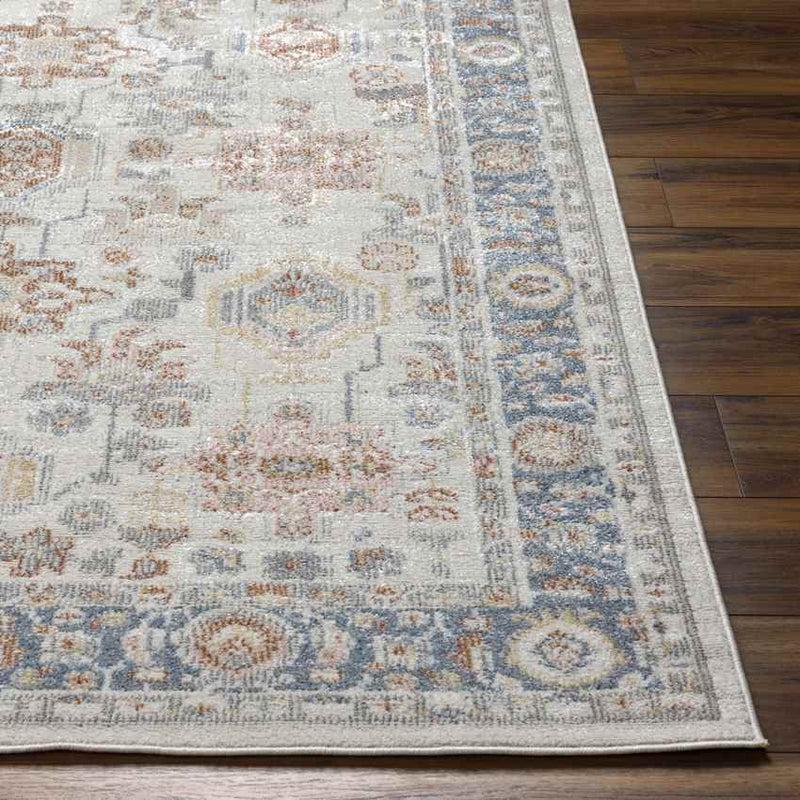 Wall Lake Traditional Beige Washable Area Rug