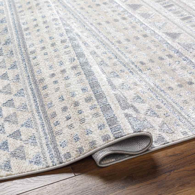 Wamego Global Light Gray Washable Area Rug