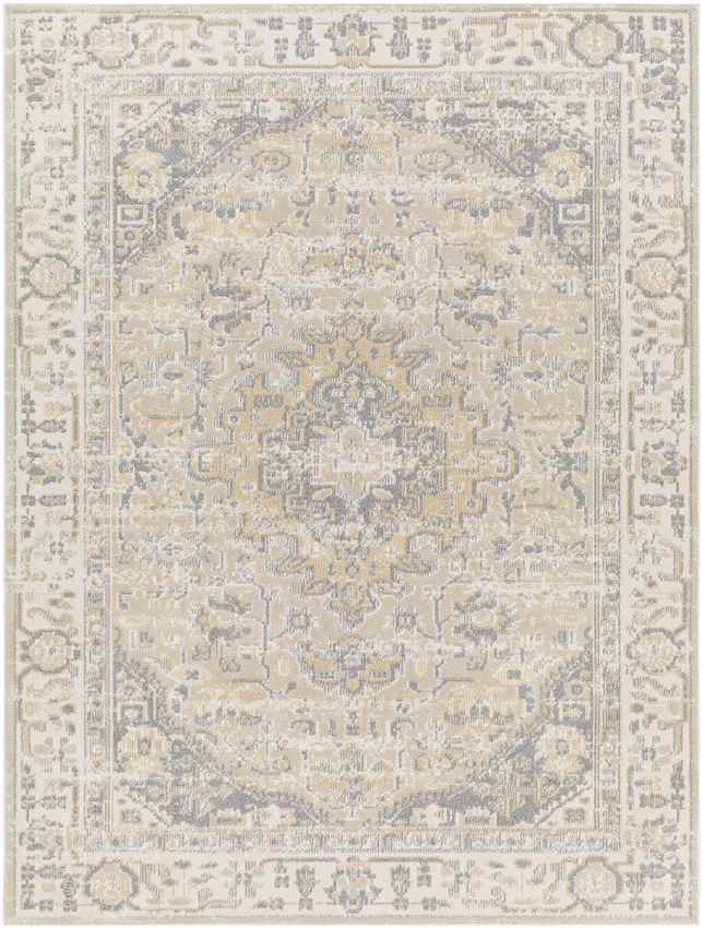 Wathena Traditional Beige Washable Area Rug