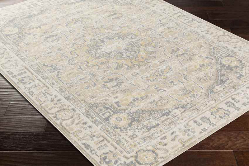 Wathena Traditional Beige Washable Area Rug