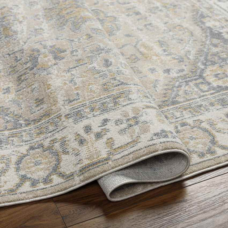 Wathena Traditional Beige Washable Area Rug