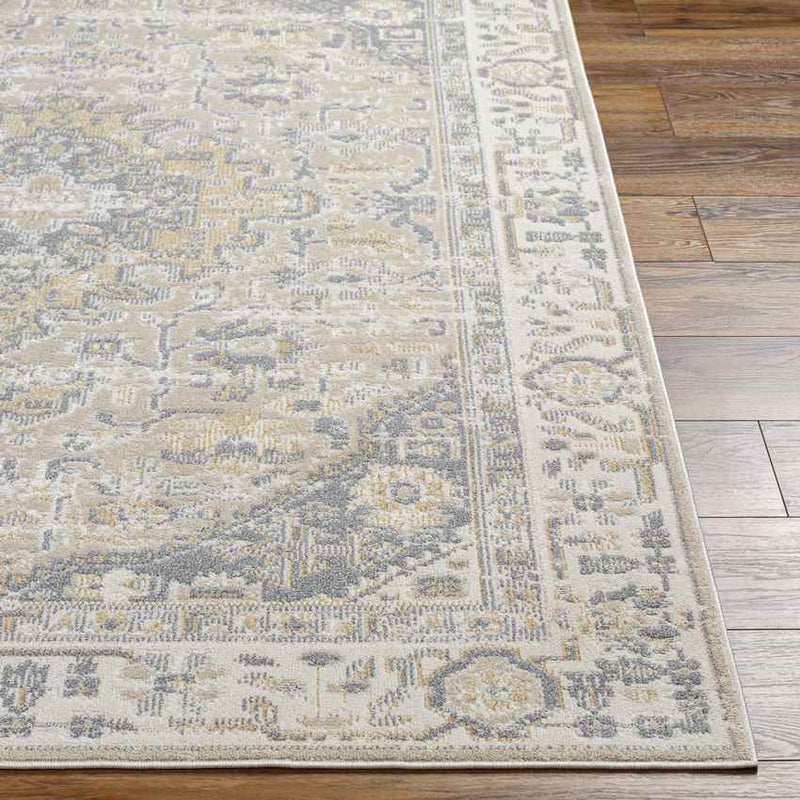 Wathena Traditional Beige Washable Area Rug