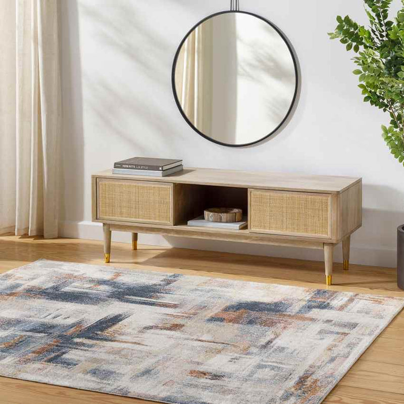 Welton Modern Navy Washable Area Rug