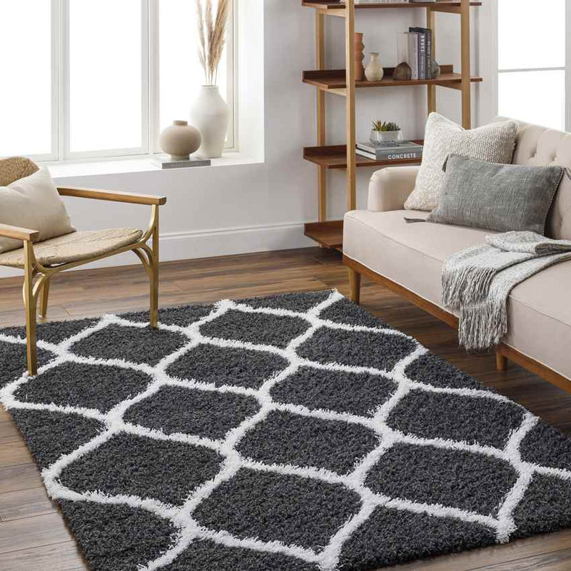 Blockton Cottage Black Area Rug