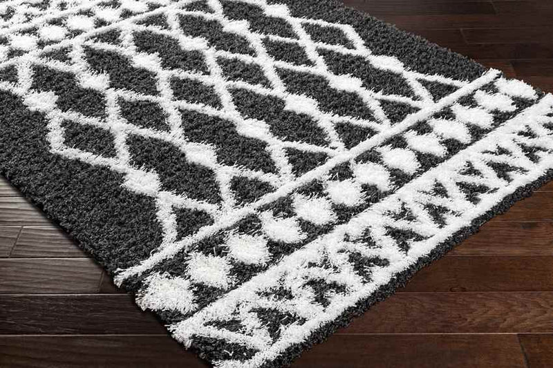 Booth Modern Black Area Rug