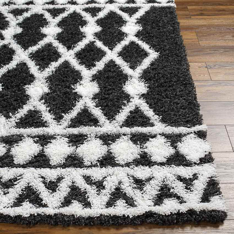 Booth Modern Black Area Rug