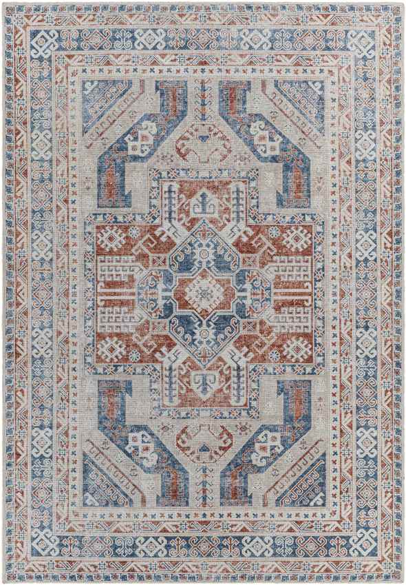 Willisburg Traditional Navy Washable Area Rug