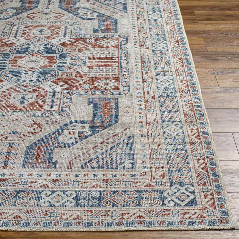 Willisburg Traditional Navy Washable Area Rug