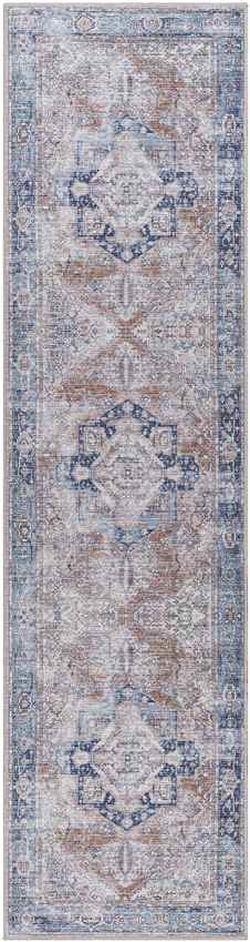 Wyacondah Traditional Navy Washable Area Rug