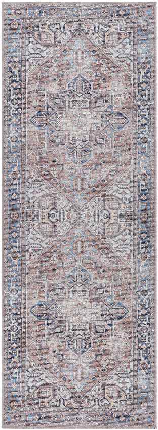 Liebenthal Traditional Rust Washable Area Rug