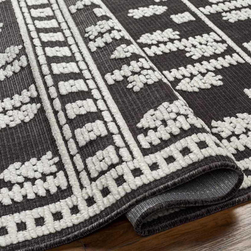 Brownsville Global Charcoal Washable Area Rug