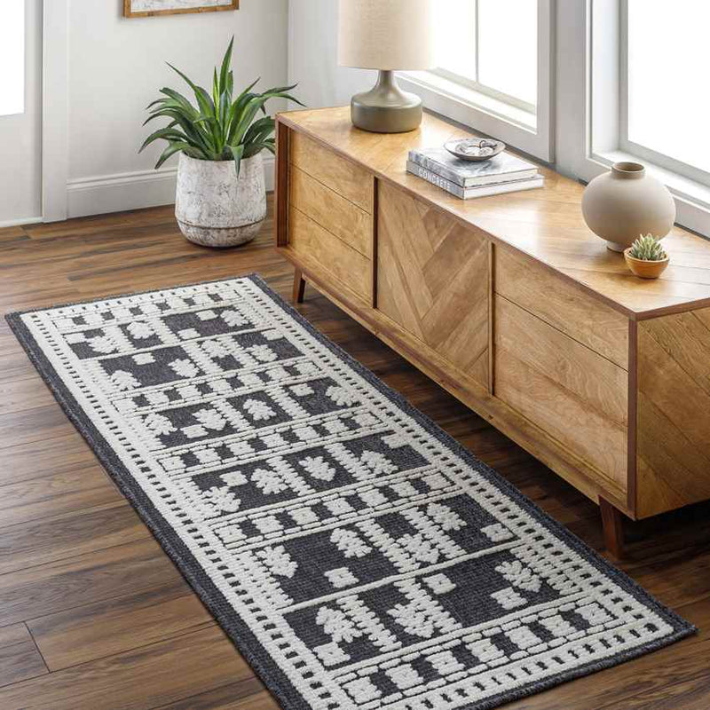 Brownsville Global Charcoal Washable Area Rug