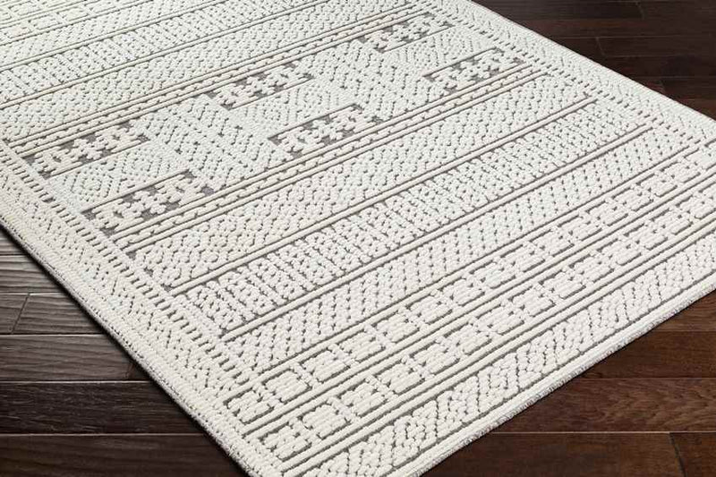 Brunsville Cottage Gray Washable Area Rug