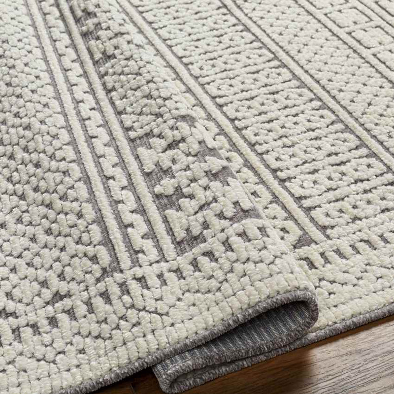 Brunsville Cottage Gray Washable Area Rug