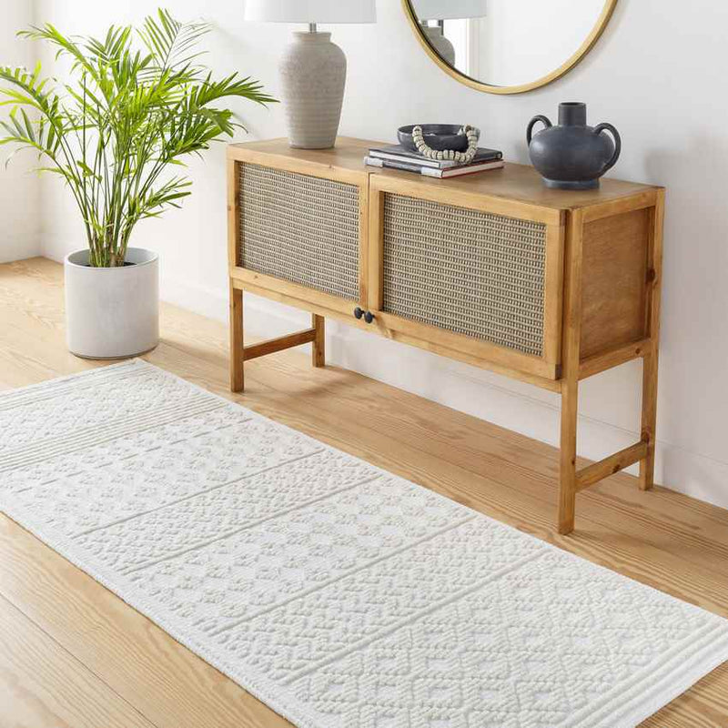 Carrsville Cottage Light Gray Washable Area Rug