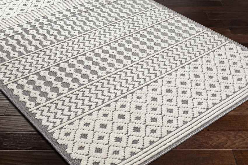 Carrsville Cottage Gray Washable Area Rug