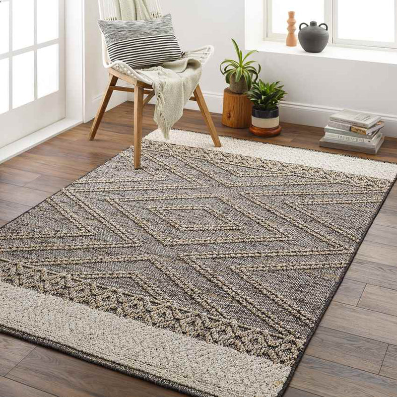 East Orange Modern Dark Gray Area Rug