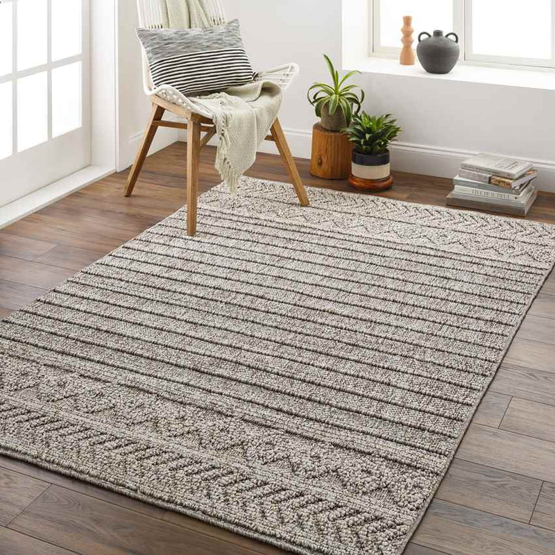 Eastborough Modern Dark Gray Area Rug