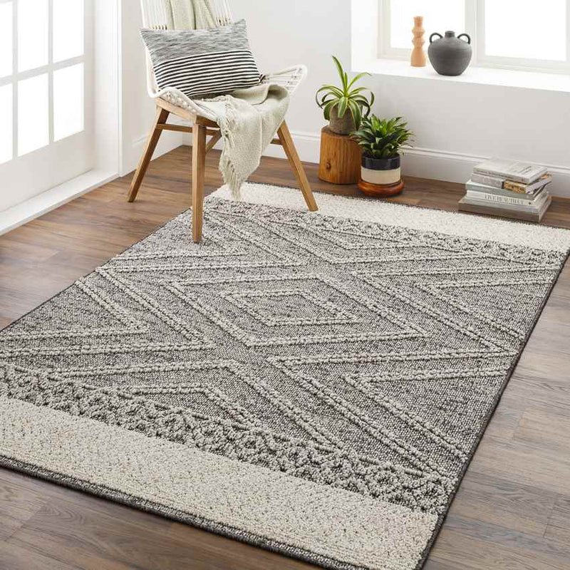 East Orange Modern Charcoal Area Rug