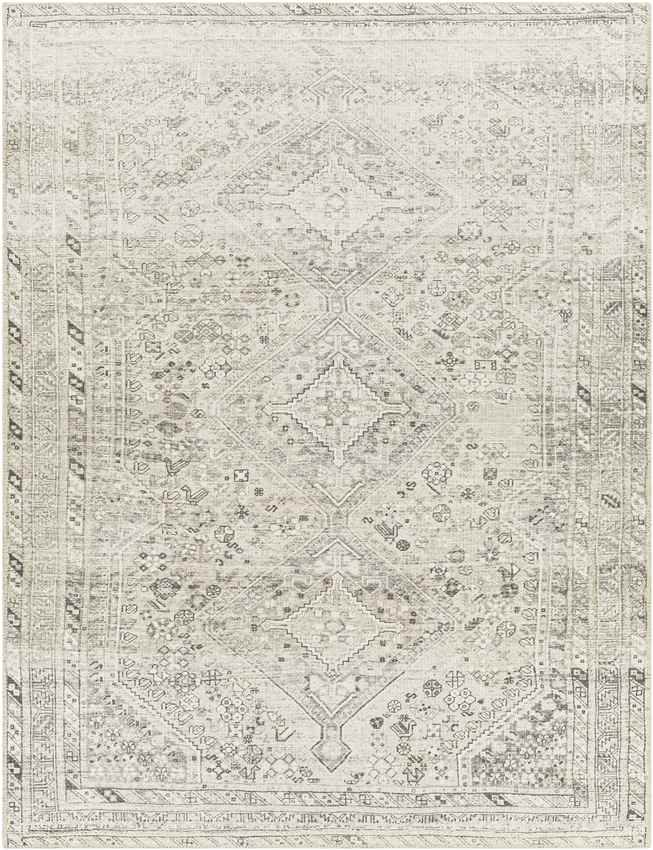 Tonganoxie Traditional Cream Washable Area Rug