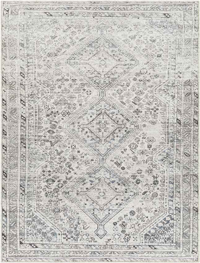 Tonganoxie Traditional Ivory Washable Area Rug