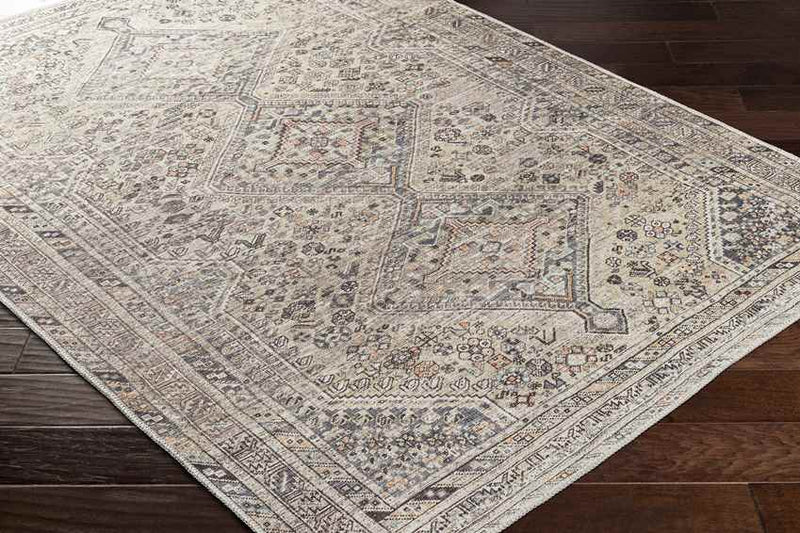 Tonganoxie Traditional Beige Washable Area Rug