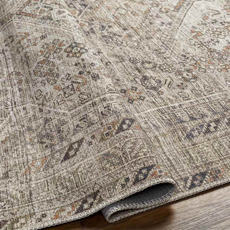 Tonganoxie Traditional Light Beige Washable Area Rug