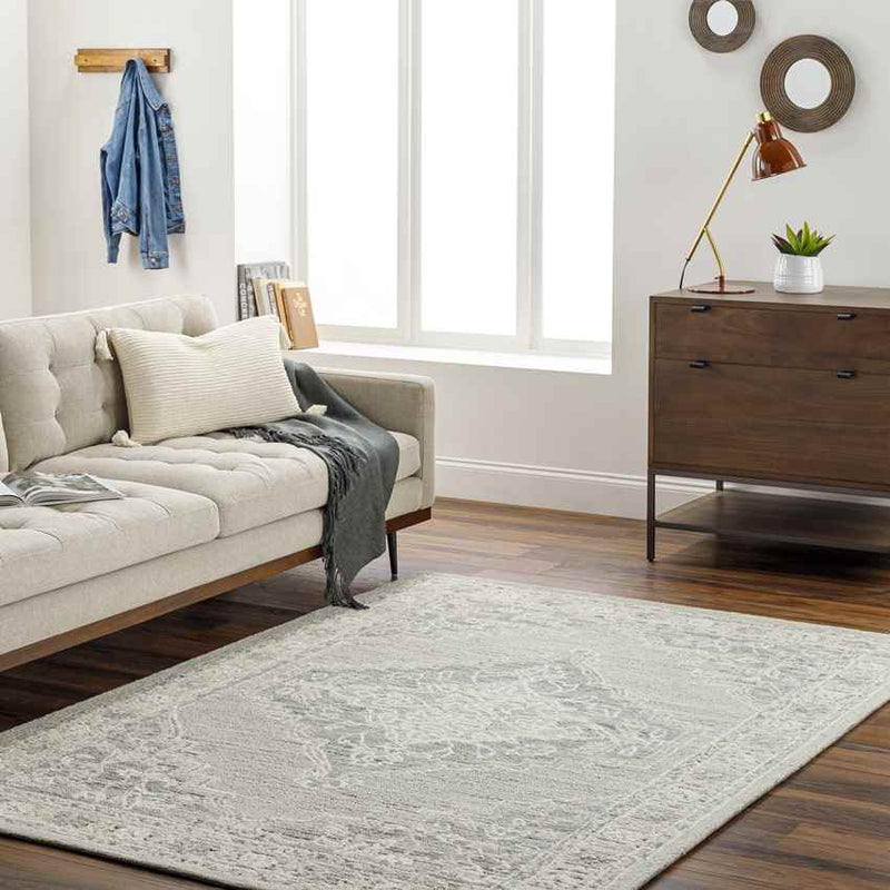 Campbellsville Traditional Khaki Area Rug