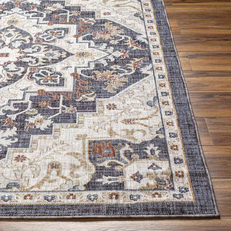 Morrowville Traditional Charcoal Area Rug