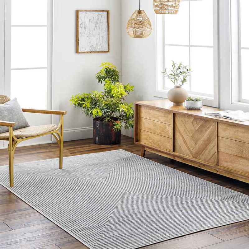 Lizzie Modern Gray Area Rug