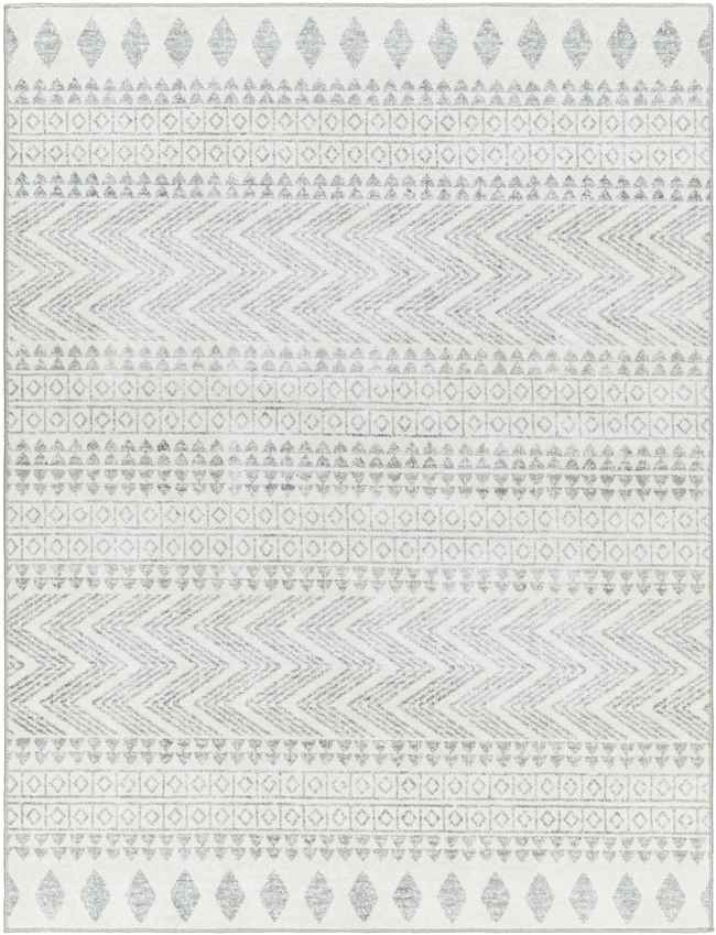 Rose Global Cream/Light Gray Washable Area Rug