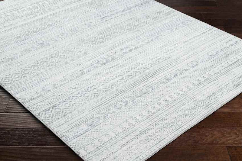 Kennia Global Cream/Light Gray Washable Area Rug