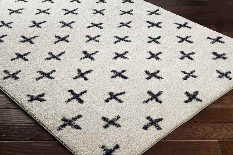 Kawanda Global Cream/Black Washable Area Rug