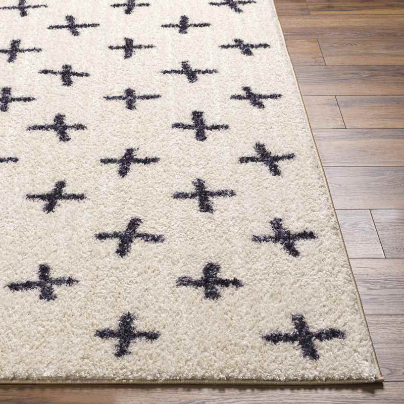 Kawanda Global Cream/Black Washable Area Rug