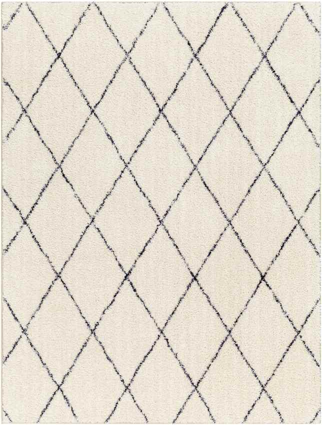 Konstantina Modern Cream/Black Washable Area Rug