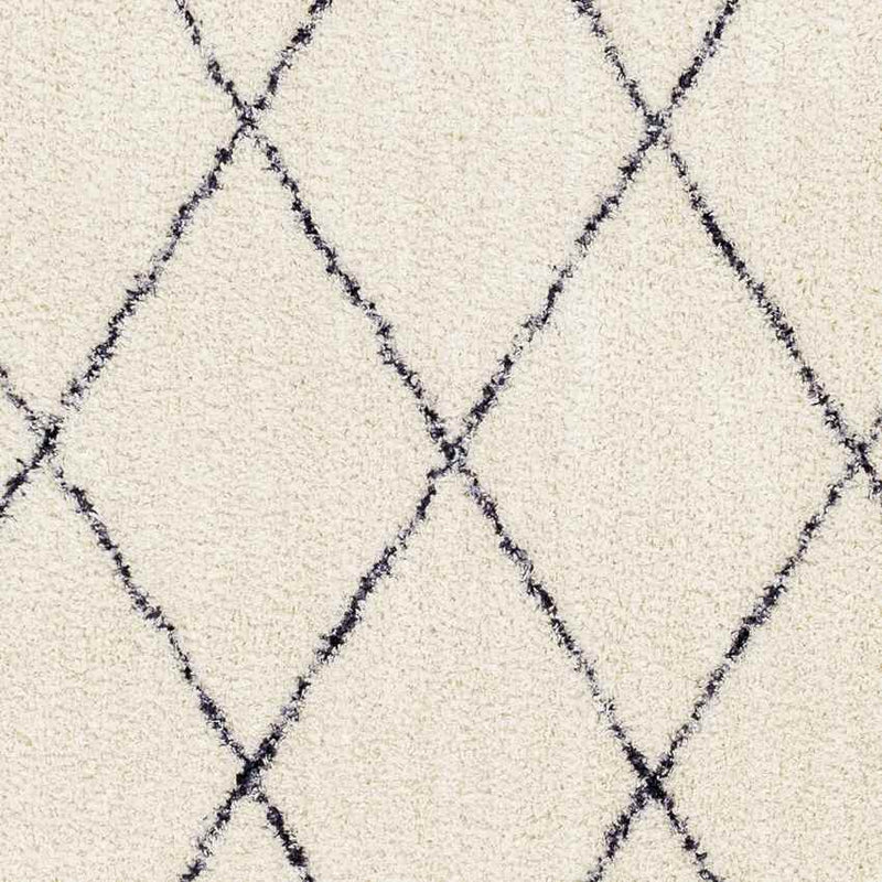 Konstantina Modern Cream/Black Washable Area Rug