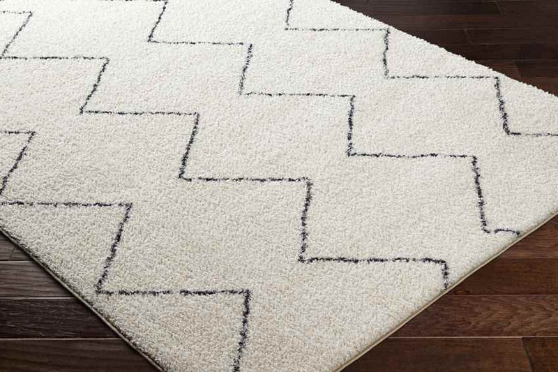 Aaliyah Global Cream/Black Washable Area Rug