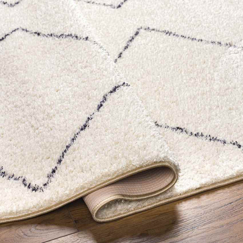 Aaliyah Global Cream/Black Washable Area Rug