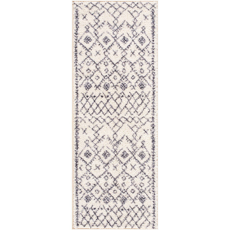 Deeanna Global Cream/Black Washable Area Rug