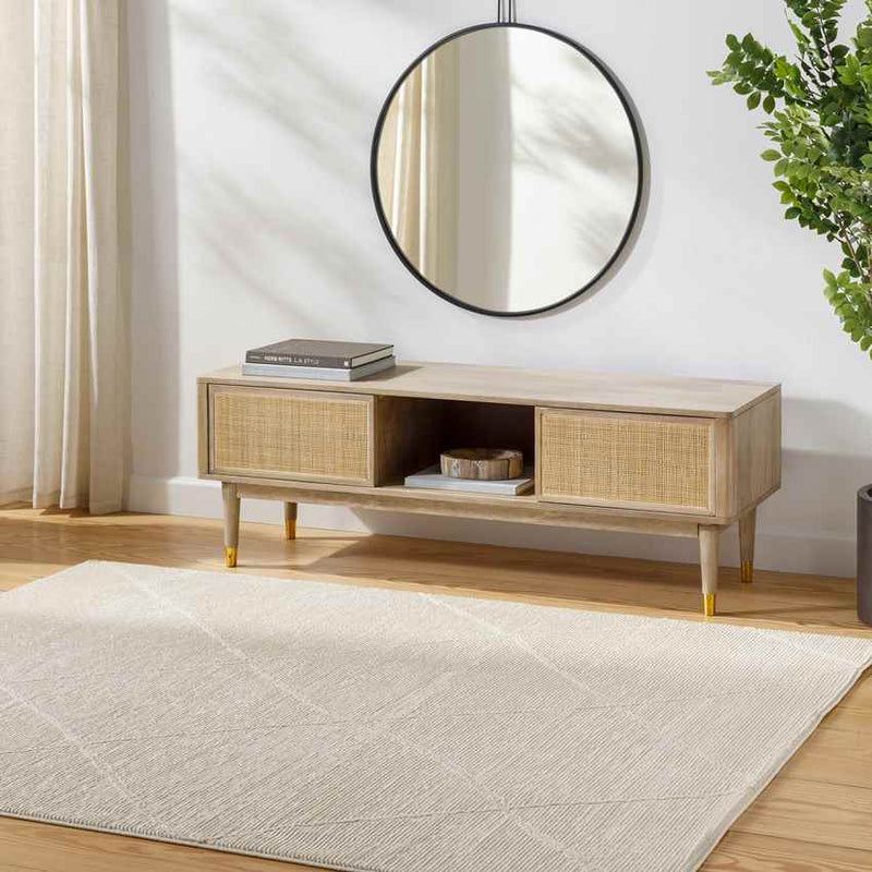 Pietro Global Beige Washable Area Rug