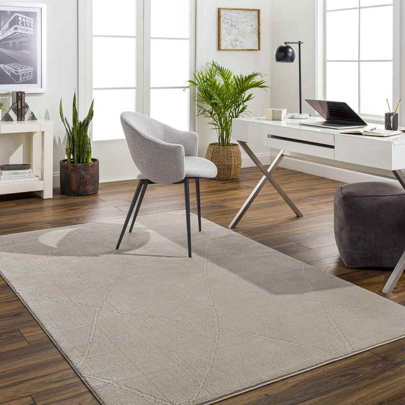 Pietro Global Taupe Washable Area Rug