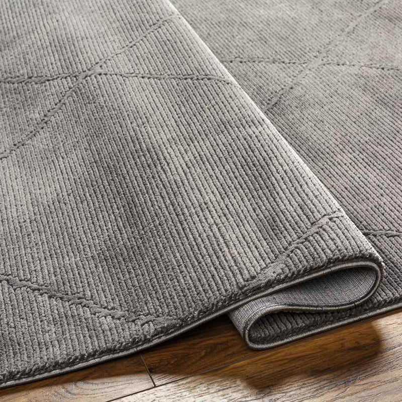 Pietro Global Charcoal Washable Area Rug