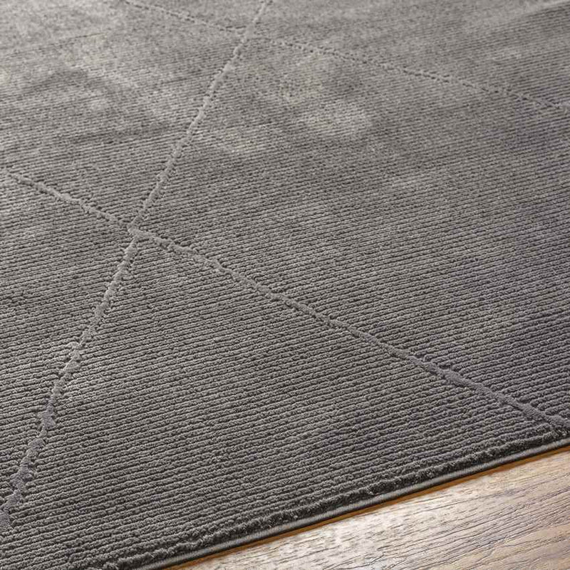 Pietro Global Charcoal Washable Area Rug