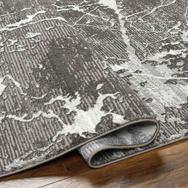 Christon Modern Charcoal Gray Washable Area Rug